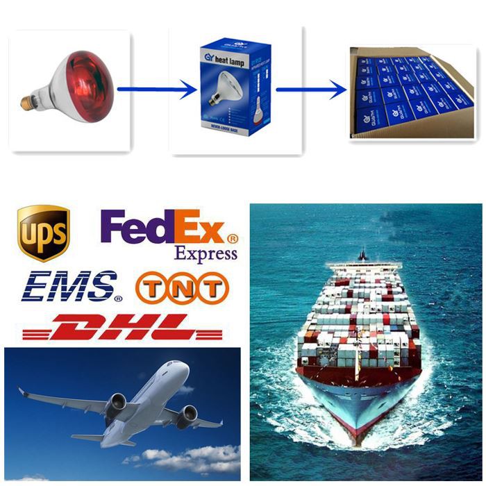 Transport of 200w heat lamp